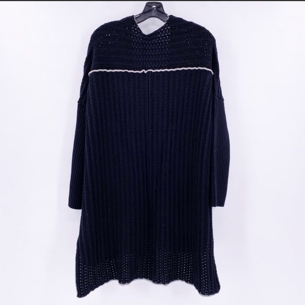 UGG Riley Long Cardigan Sweater Size M/L Black/Grey - Picture 3 of 16